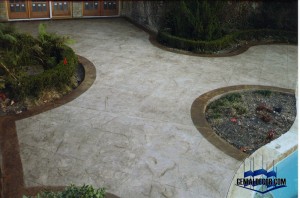 Decoración de piso  con Textura de piedra natural.